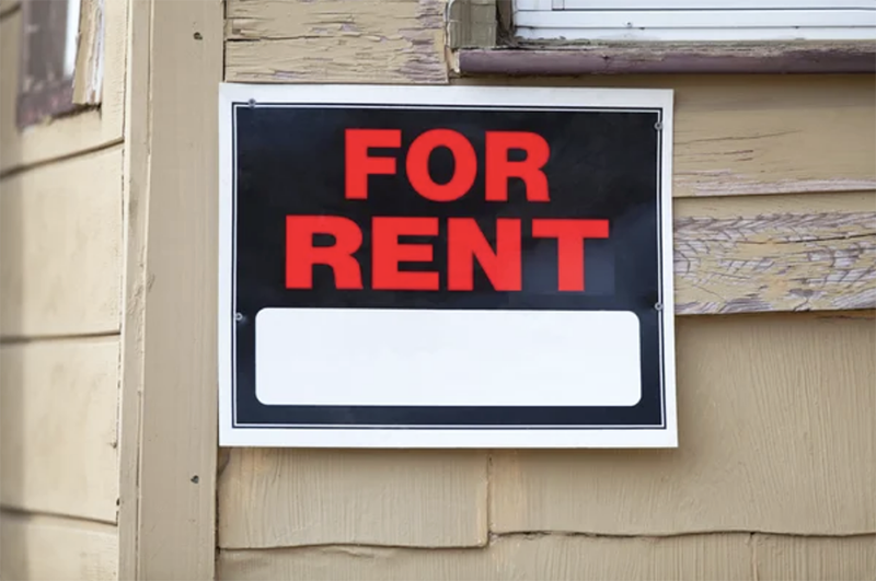 For rent sign - 1 (800) 880-7954